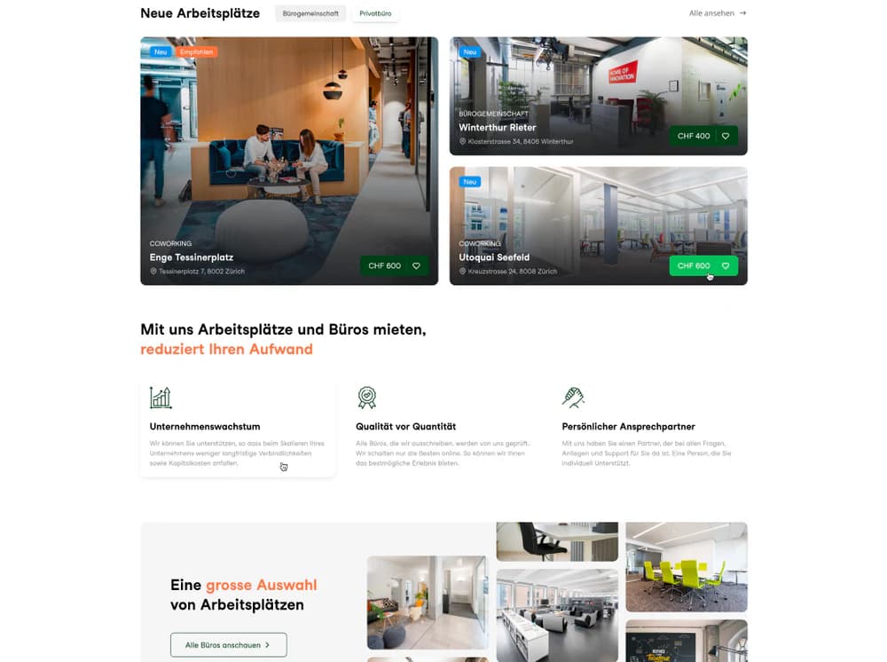 Maison product interface, view 2
