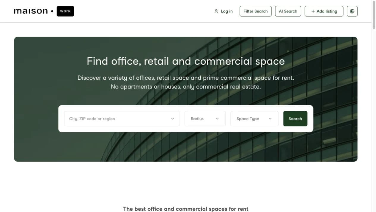 Maison product interface, view 4